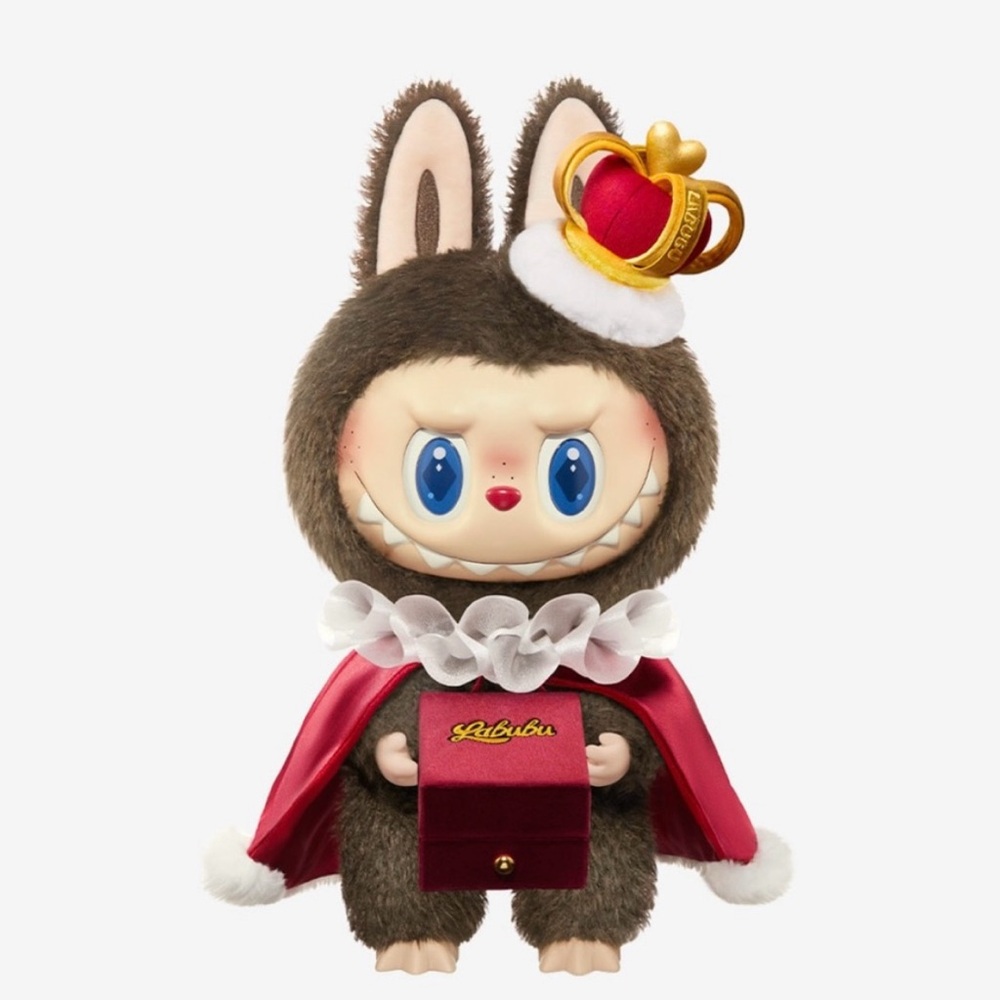 Pop Mart- Labubu- The Monsters- 👑 Let’s Checkmate King Vinyl Plush Doll- NIB!!!